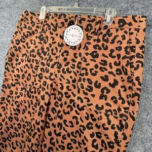 NEW Umgee USA Leopard Print Pants Plus 1XL Tan Black Cheetah Boutique